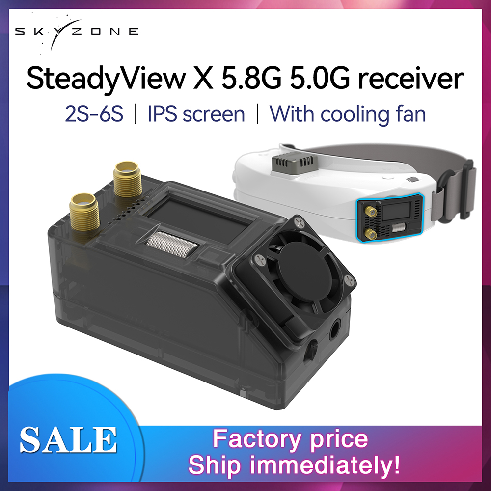 Skyzone Steadyview X Receiver Module - SKYZONE Steadyview X 5/5.8G โมดูลรับสัญญาณความไวสูงหลายระดับสำหรับแว่นตา FPV